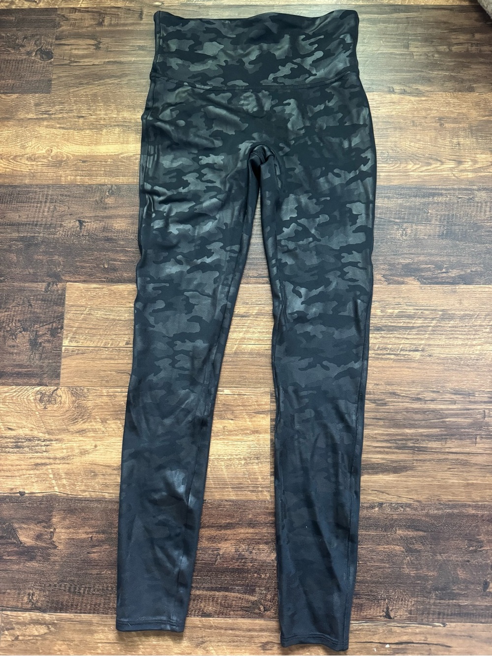 Spanx Black Camo High-Waist Leggings